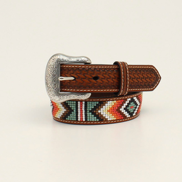 Nocona Basket Weave Diamond Bead Belt