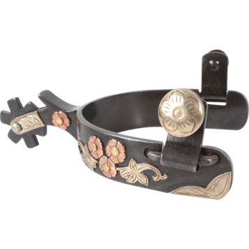 Classic Equine 1" Flower Spurs 6 Point Rowel