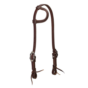 Weaver Leather Buffed Brown Floral 3/4" Sliding Ear