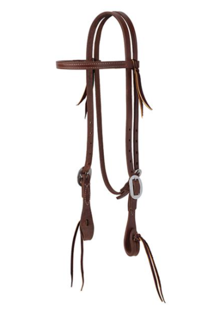 Weaver Leather Oiled Pineapple Knot 5/8" Straight Browband
