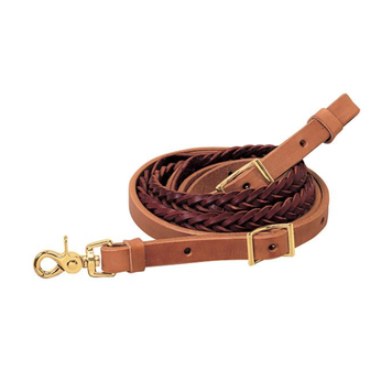 Weaver Leather Russet/Burgundy 5-Plait Roper Rein 3/4"