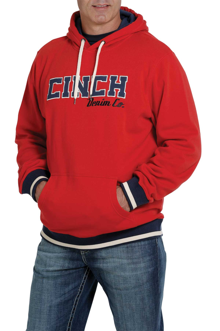 Cinch Men's Red Cinch Pullover Hoodie