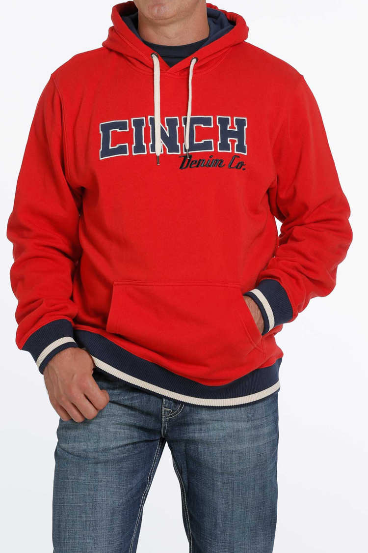 Cinch Men's Red Cinch Pullover Hoodie