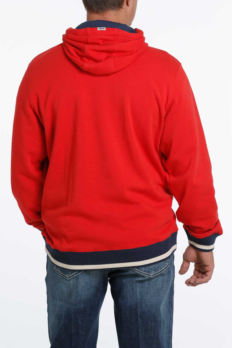 Cinch Men's Red Cinch Pullover Hoodie