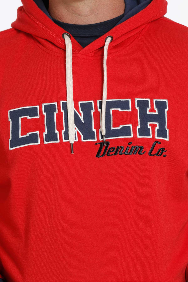 Cinch Men's Red Cinch Pullover Hoodie