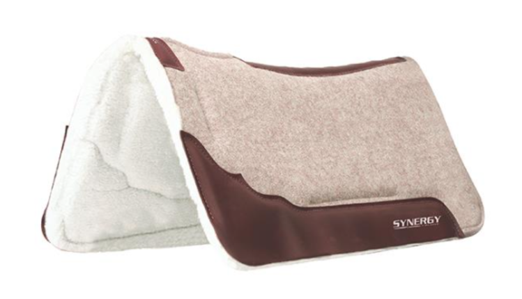 Weaver Leather Synergy Contoured Wool Blend Felt Pad Tan