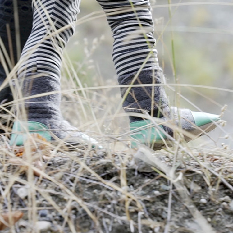 Nooks Design Felted Wool Booties | Lagoon