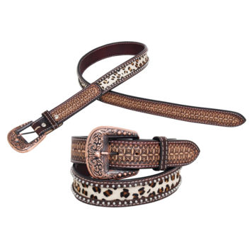 Rafter T Ranch Co Leopard Print Hair On Belt