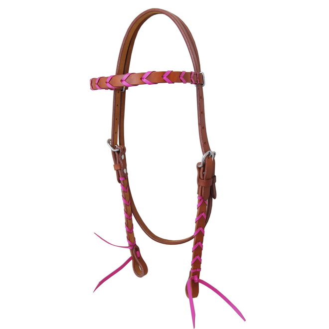 Leather Plait Browband Headstall