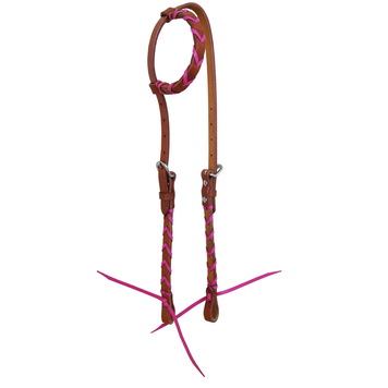 Rafter T Ranch Co Single Ear Leather Plait Headstall