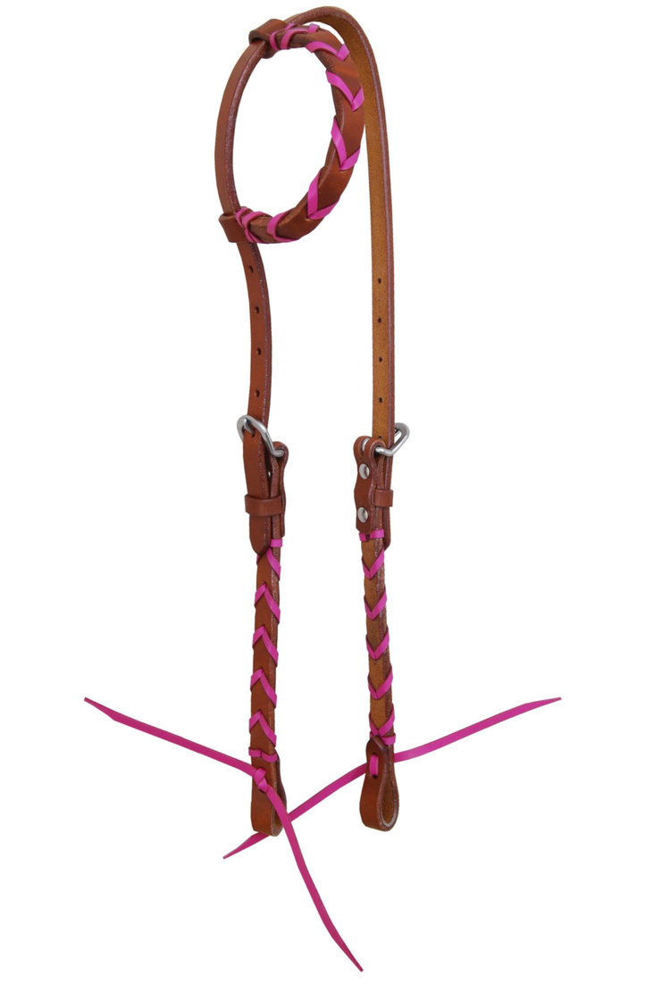 Rafter T Ranch Co Single Ear Leather Plait Headstall