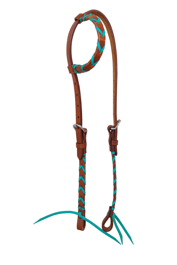 Rafter T Ranch Co Single Ear Leather Plait Headstall