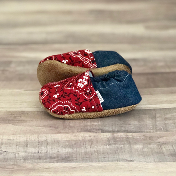 Paisley Denim Moccasins
