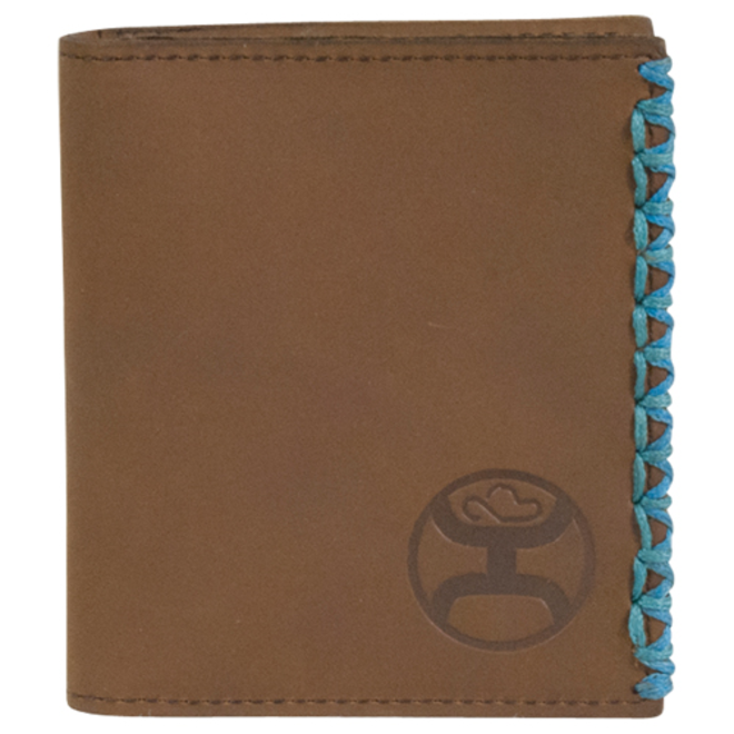 Blue Lacing Small Bifold Wallet