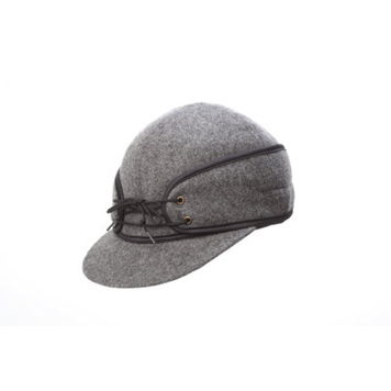 Crown Cap Wool Blend Railroad Hat Charcoal