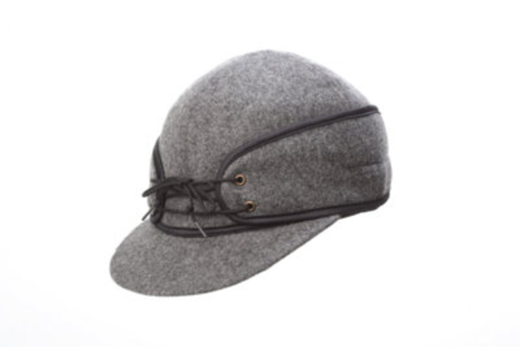 Crown Cap Wool Blend Railroad Hat Charcoal