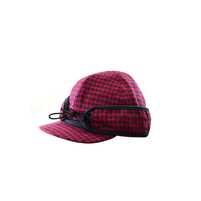 Ladies Railroad Hat Pink Charcoal