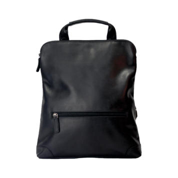 Rugged Earth Leather Backpack-Purse Black