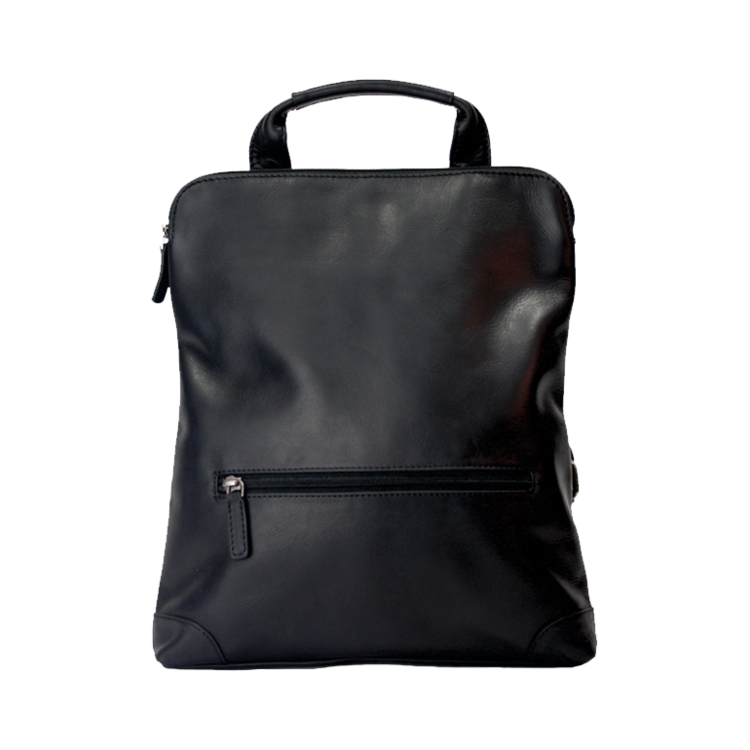 Rugged Earth Leather Backpack-Purse Black