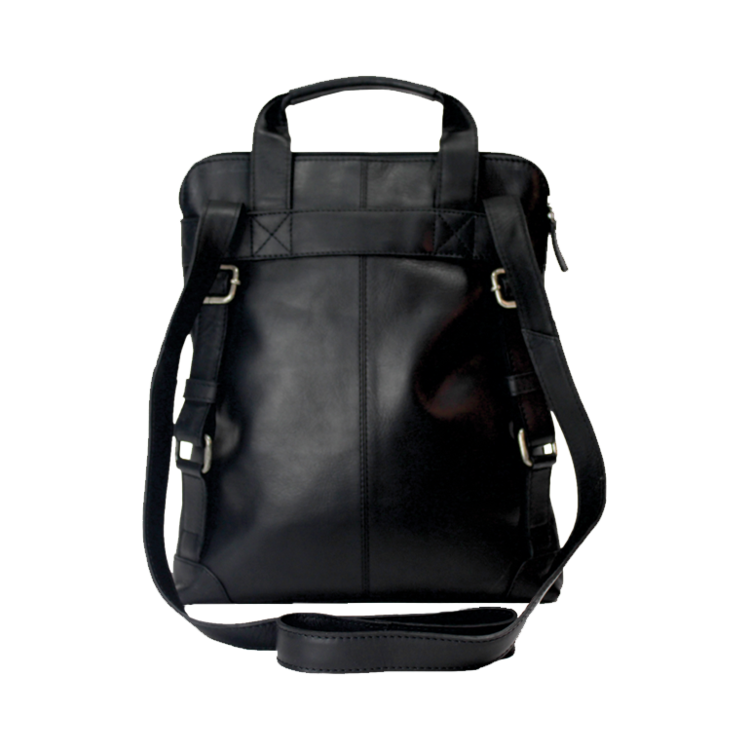 Rugged Earth Leather Backpack-Purse Black
