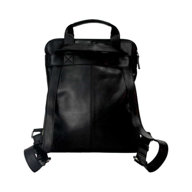 Rugged Earth Leather Backpack-Purse Black