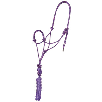Mustang Mountain Rope Halter & Lead Purple/Black/Pink