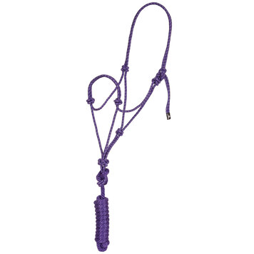 Mustang Mountain Rope Halter & Lead Purple/White