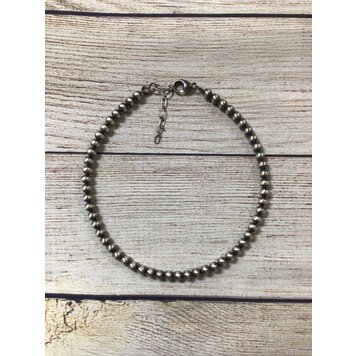 Sunwest Silver 6mm Oxy Bead Necklace 14"