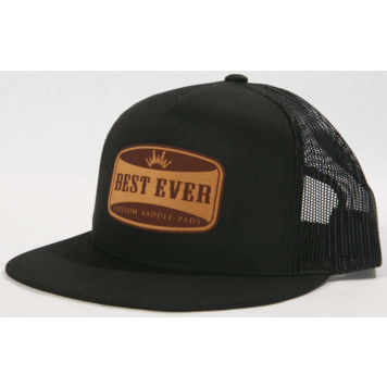 Best Ever Pads Flat Brim Logo Patch Classic Flexfit Black
