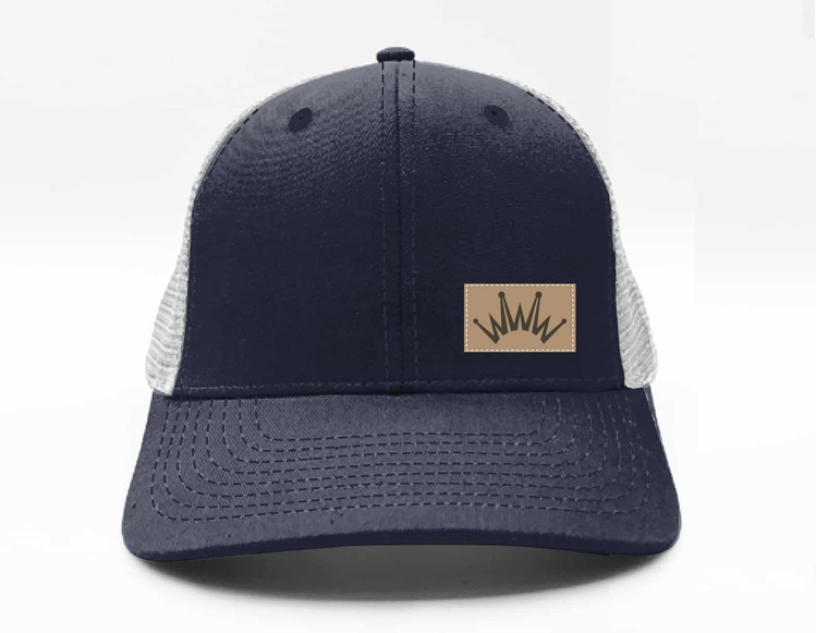 Best Ever Pads Trucker Hat Crown Logo Patch Navy/ White
