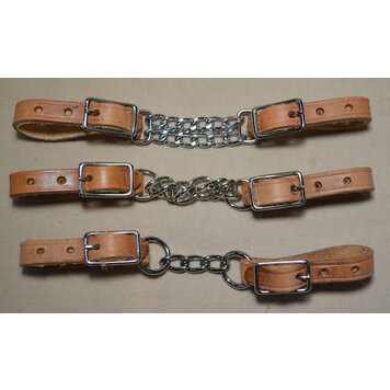 Berlin Custom Leather Russet Leather Single Chain Curb Strap