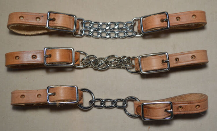 Berlin Custom Leather Russet Leather Single Chain Curb Strap