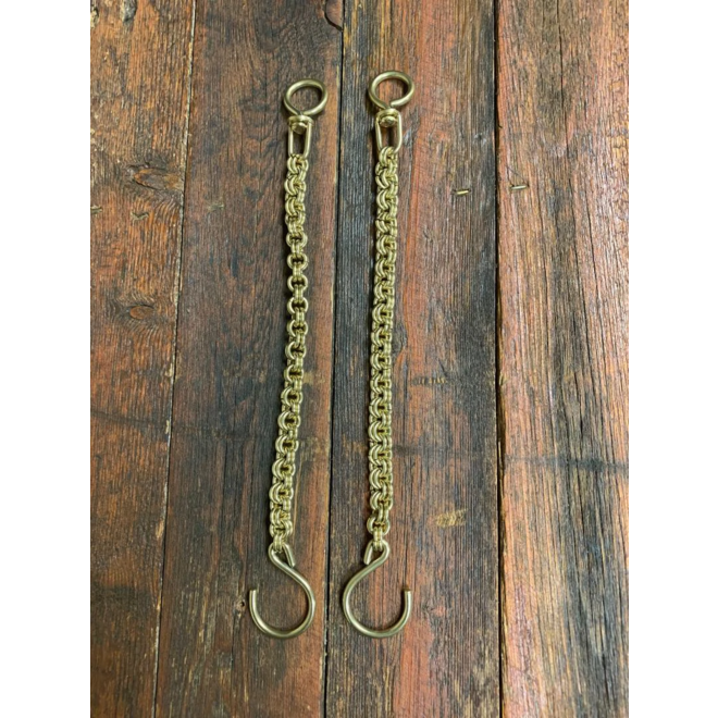 Double Ring Rein Chain Brass