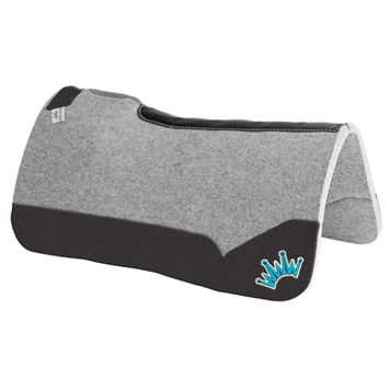 Best Ever Pads Kush 28x28 3/4" Black Leather White/ Turquoise Crown