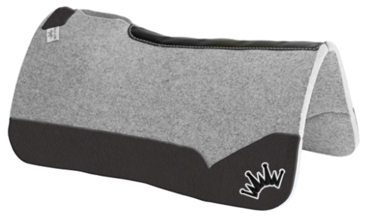 Best Ever Pads Kush 28x28 1" Black Leather White/ Black Crown