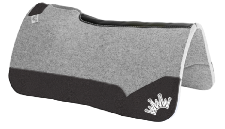 Best Ever Pads Kush 30x30 1" Black Leather White/ White Crown