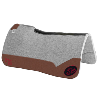 Best Ever Pads Kush 30x30 1" Brown Leather Red Patch