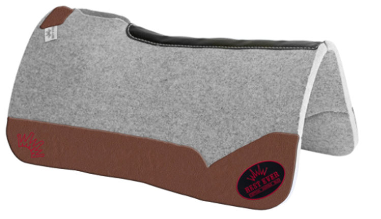 Best Ever Pads Kush 30x30 1" Brown Leather Red Patch