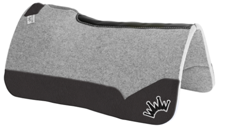 Best Ever Pads Kush 32x32 3/4" Black Leather White/ Black Crown