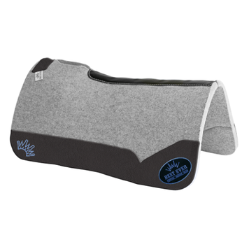 Best Ever Pads Kush 32x32 1" Black Leather Blue Patch