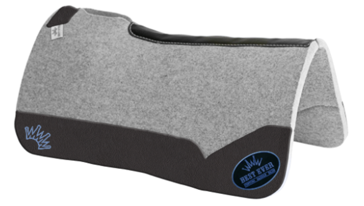 Best Ever Pads Kush 32x32 1" Black Leather Blue Patch