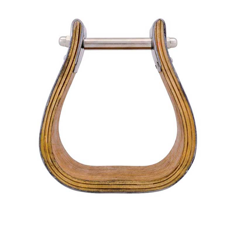 Equi-Sky Stainless Steel Covered Wooden Stirrups