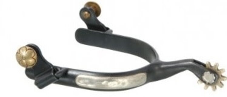 Black Steel All Around Roper Spurs