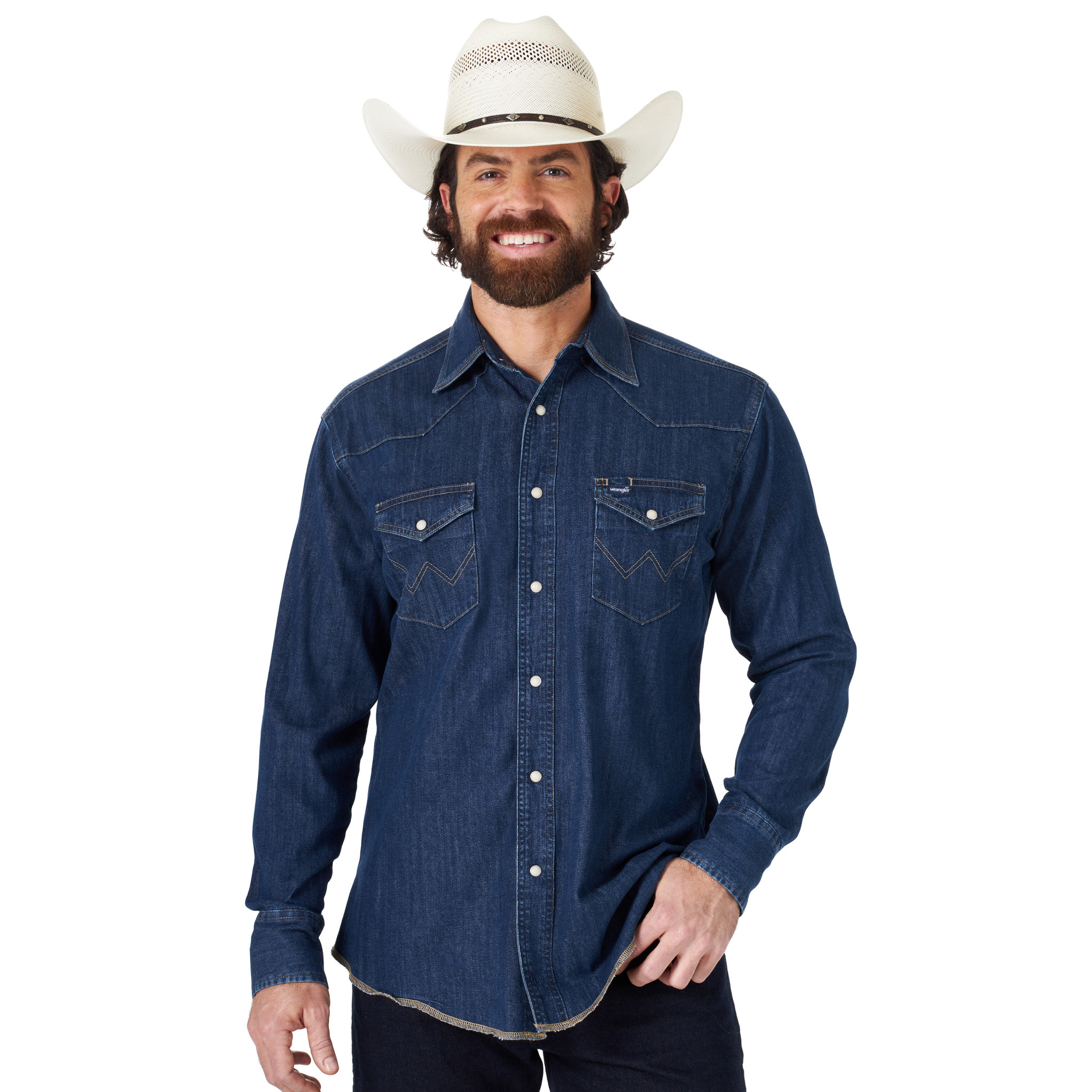 Wrangler Cowboy Cut Denim Shirt Dark
