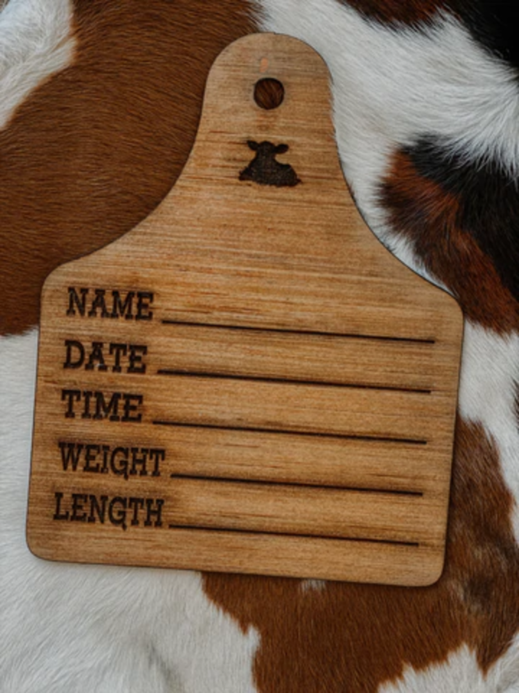 The Whole Herd Baby Announcement Eartag
