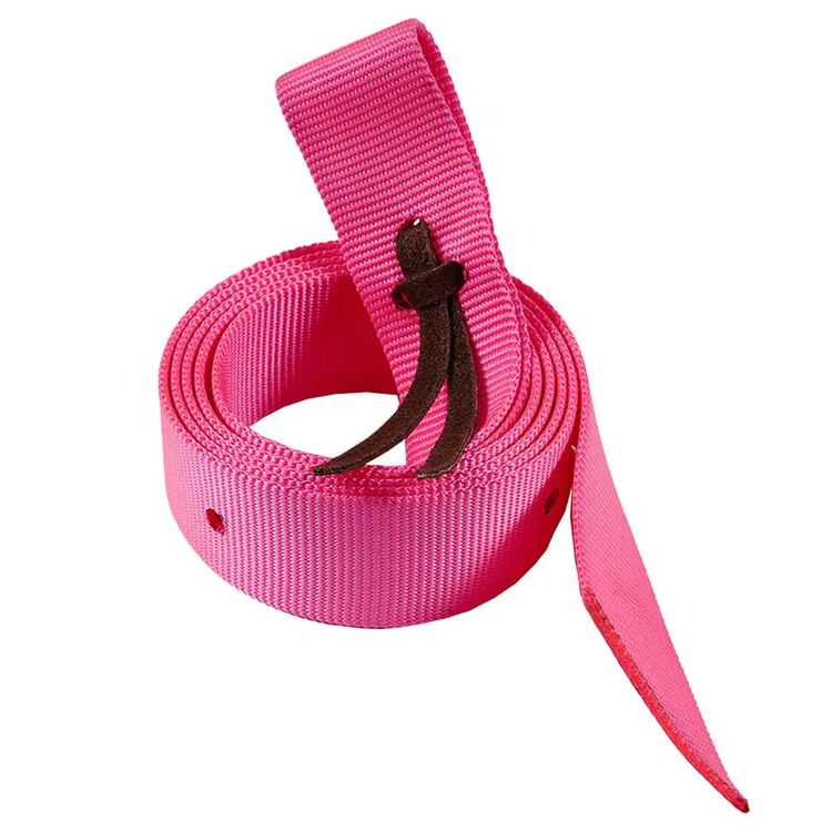 Mustang 6'  Nylon Latigo Tie Strap Hot Pink