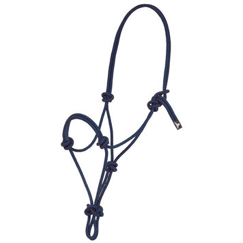 Mustang 2 Tone Rope Halter Blue/Black