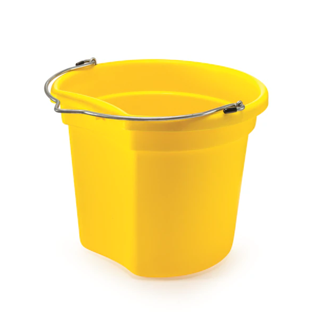 18 Qt. Flat Back Bucket Yellow