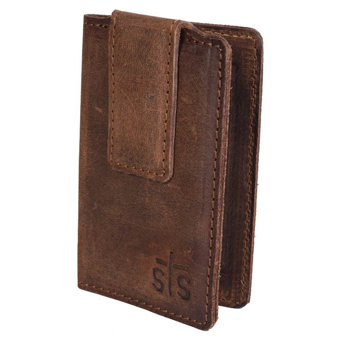 Foreman Distressed Leather Money Clip