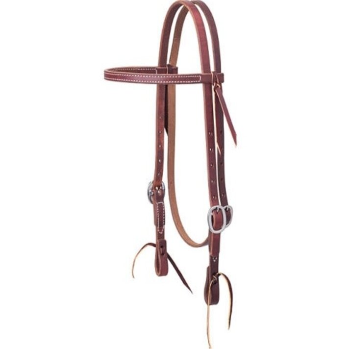 LEATHER Quick Change Halter Bridle with Snap on Browband